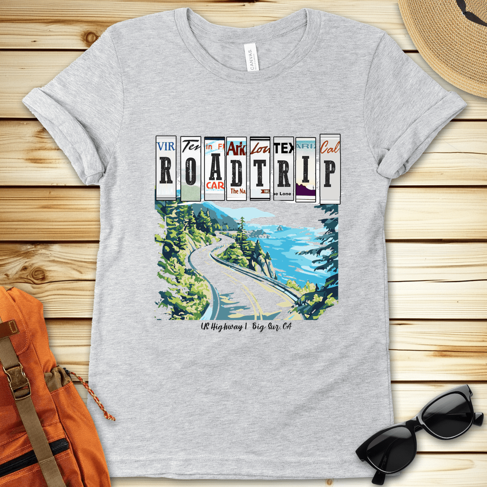 Road Trip License Plate Tshirt