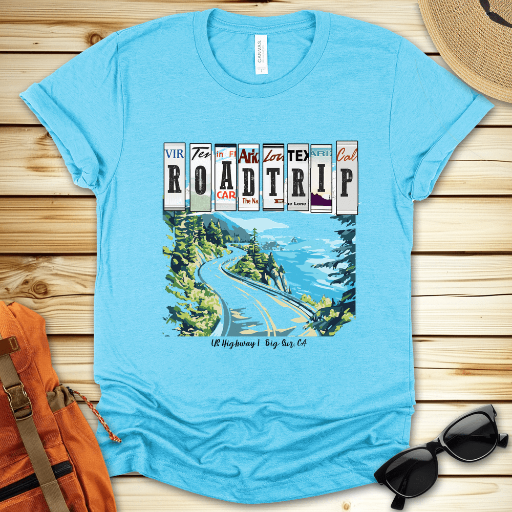 Road Trip License Plate Tshirt