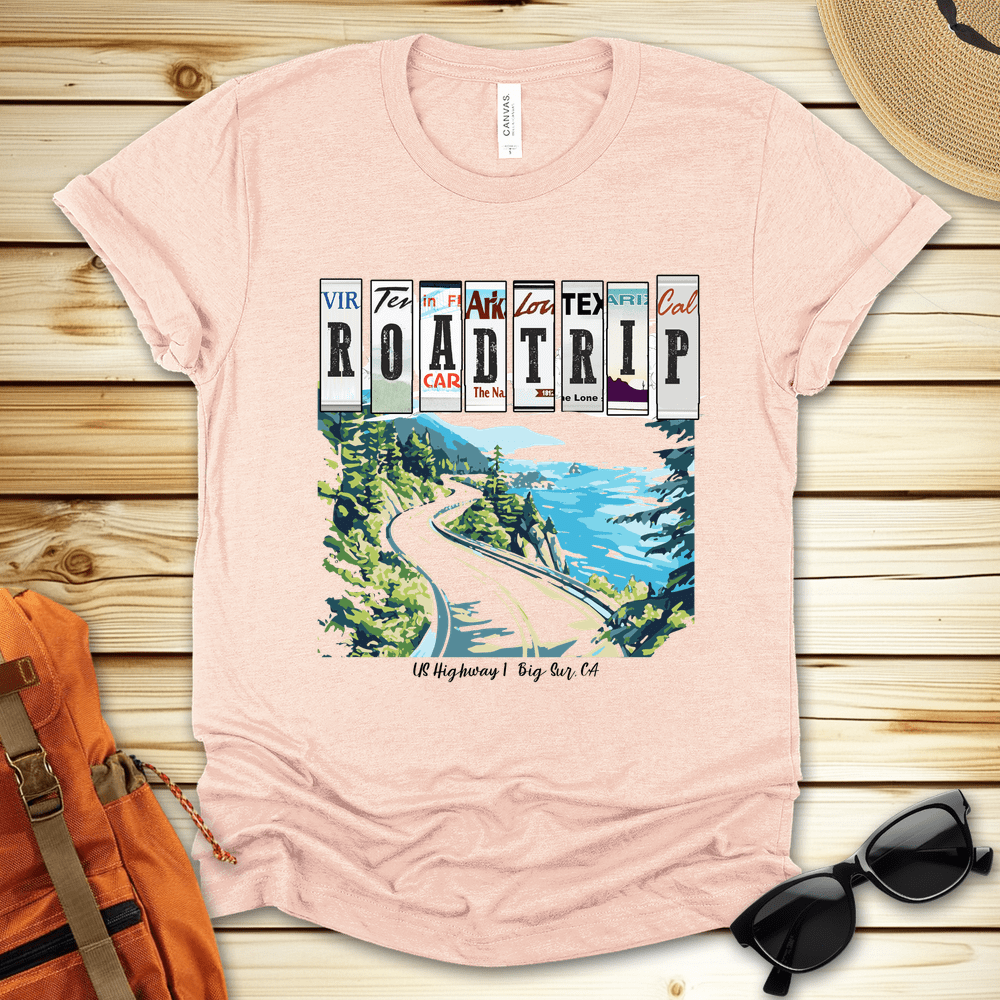 Road Trip License Plate Tshirt