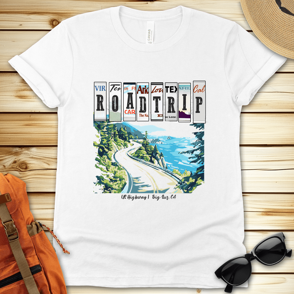 Road Trip License Plate Tshirt