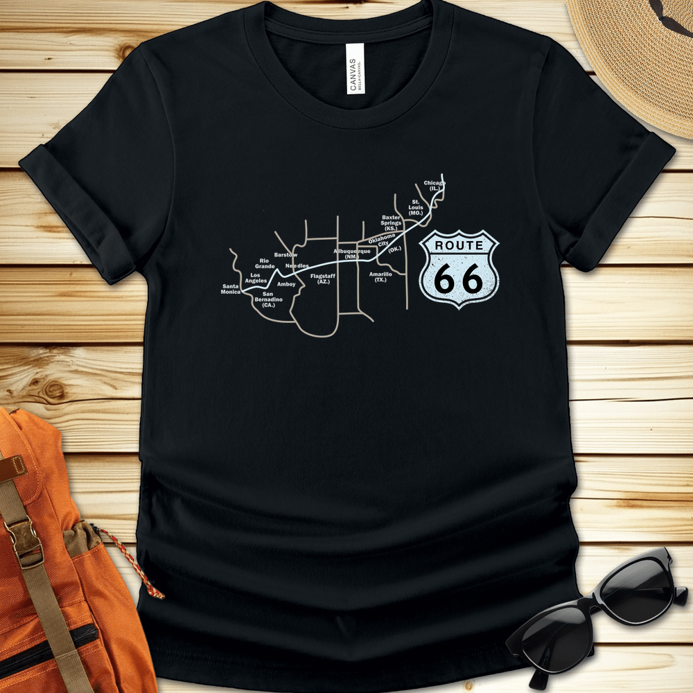 Route 66 Map Tshirt