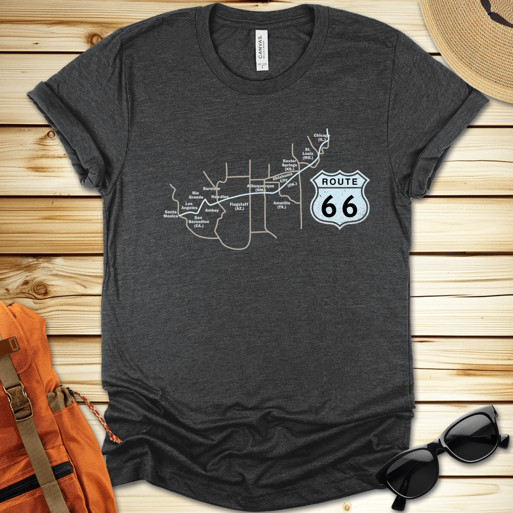 Route 66 Map Tshirt