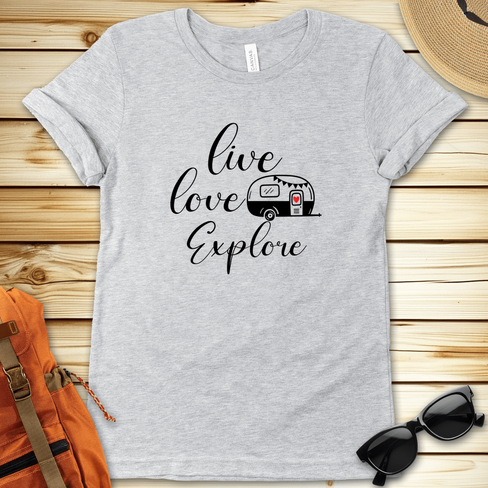 Live Love Explore Camper Tshirt