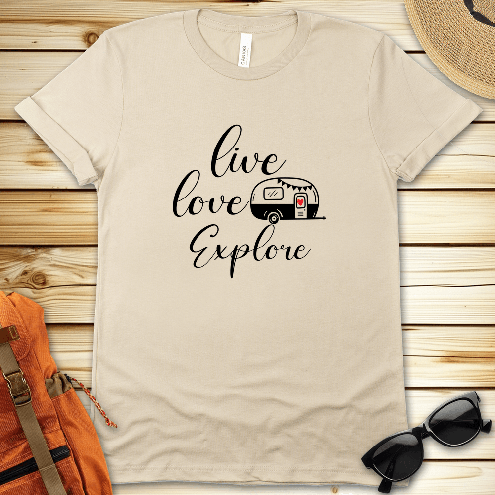 Live Love Explore Camper Tshirt