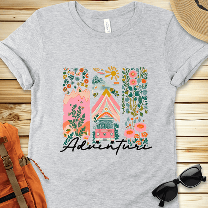 Lets Go Camping Van Adventure Tshirt