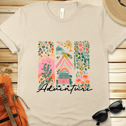 Lets Go Camping Van Adventure Tshirt