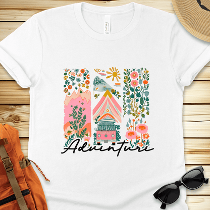 Lets Go Camping Van Adventure Tshirt