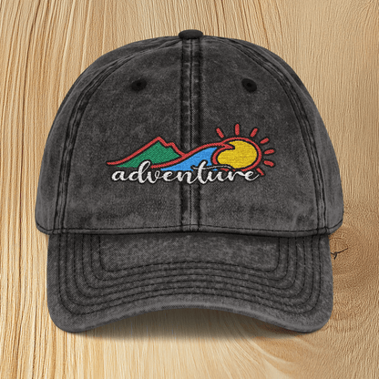 Adventure Vintage Embroidered Baseball Cap
