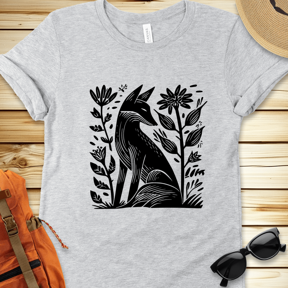 Fox And Flowers Tshirt