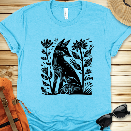 Fox And Flowers Tshirt