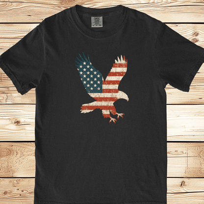 American Flag Eagle Relaxed Fit Tee - Ramblin Road