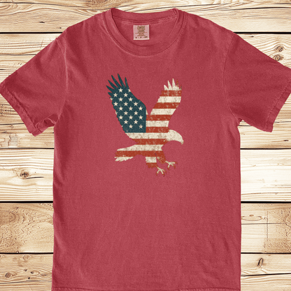 American Flag Eagle Relaxed Fit Tee - Ramblin Road