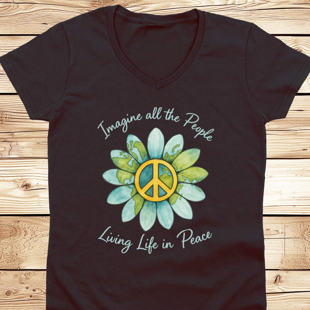 Imagine All The People V-Neck - Ramblin Road
