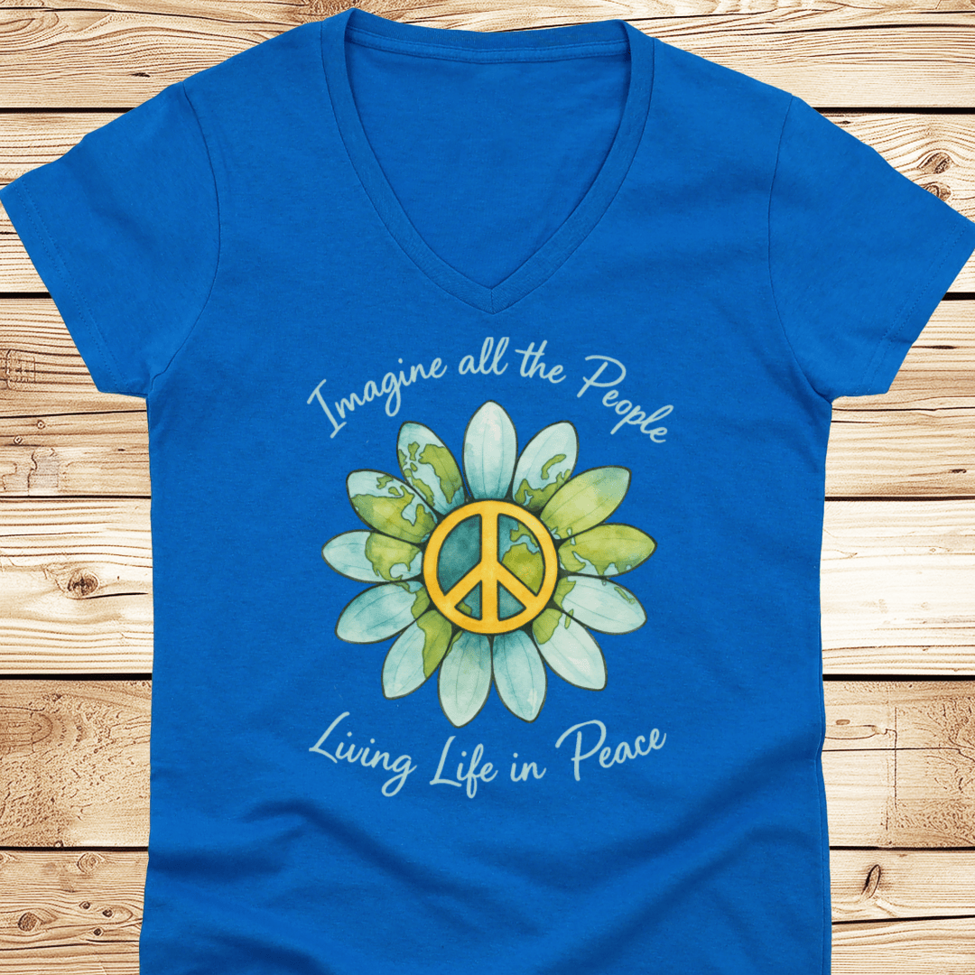 Imagine All The People V-Neck - Ramblin Road