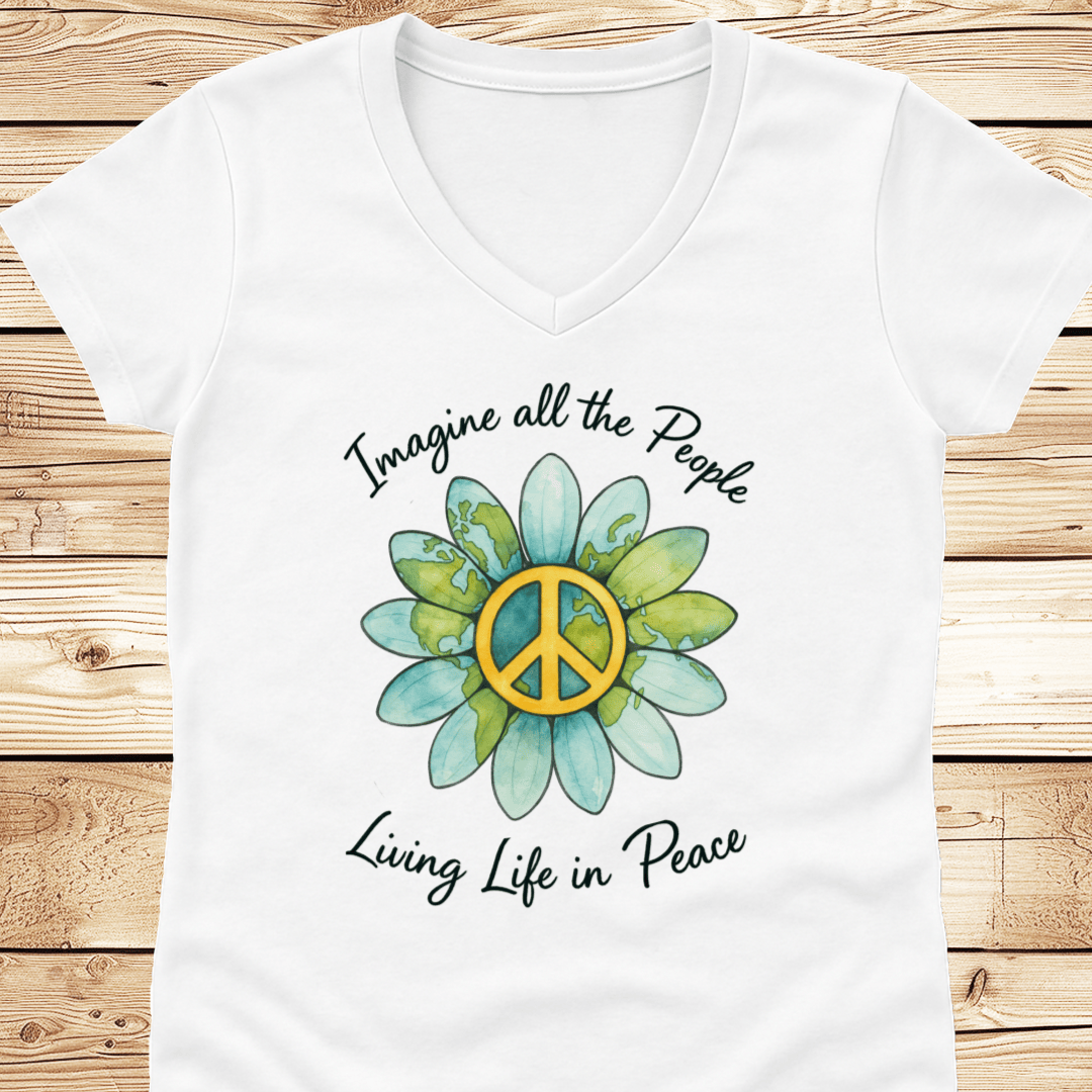 Imagine All The People V-Neck - Ramblin Road
