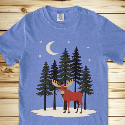 Moose In The Snow Relaxed Fit Tee