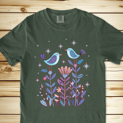 Birds In Twilight Relaxed Fit Tee