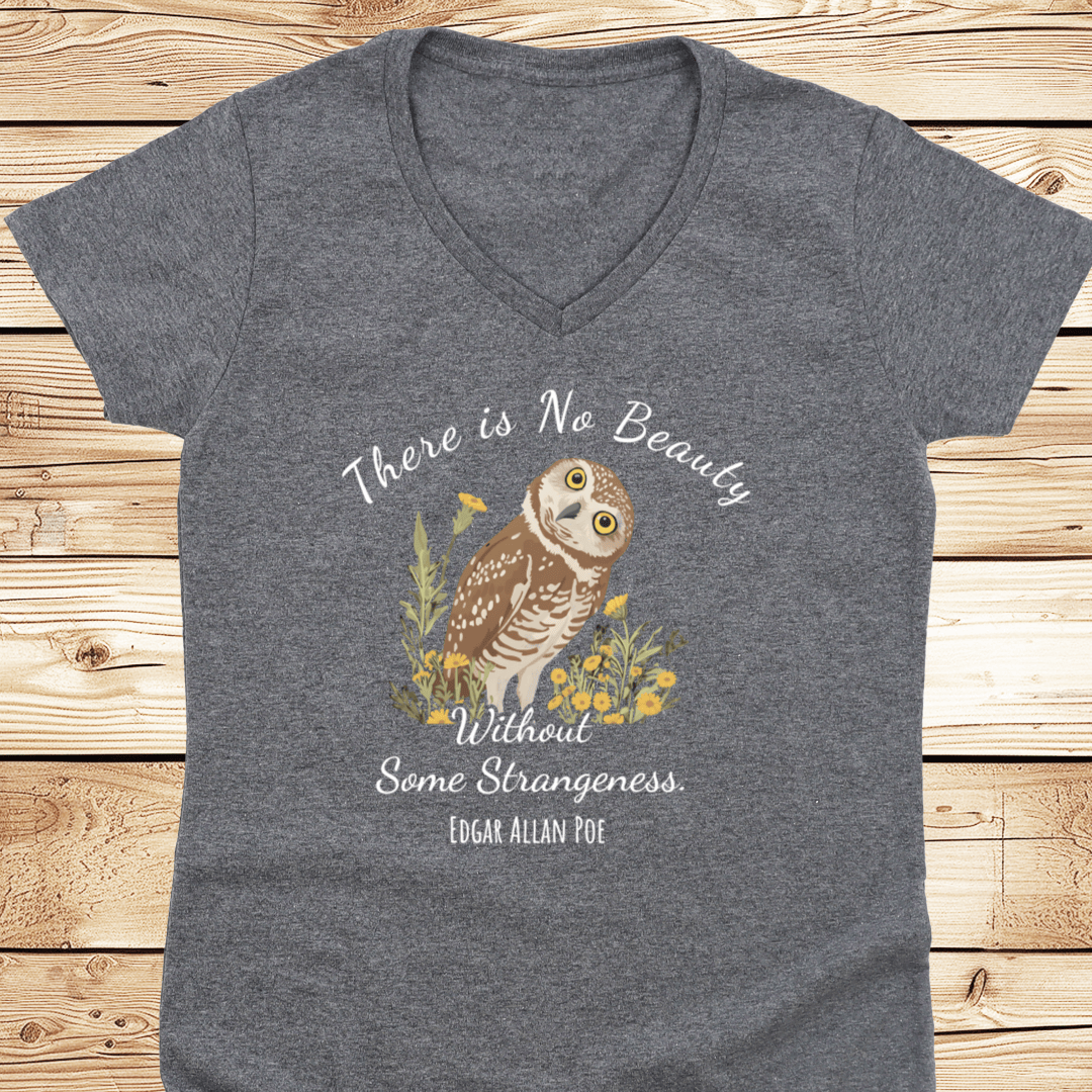 There is No Beauty Poe Quote V-Neck - Ramblin Road