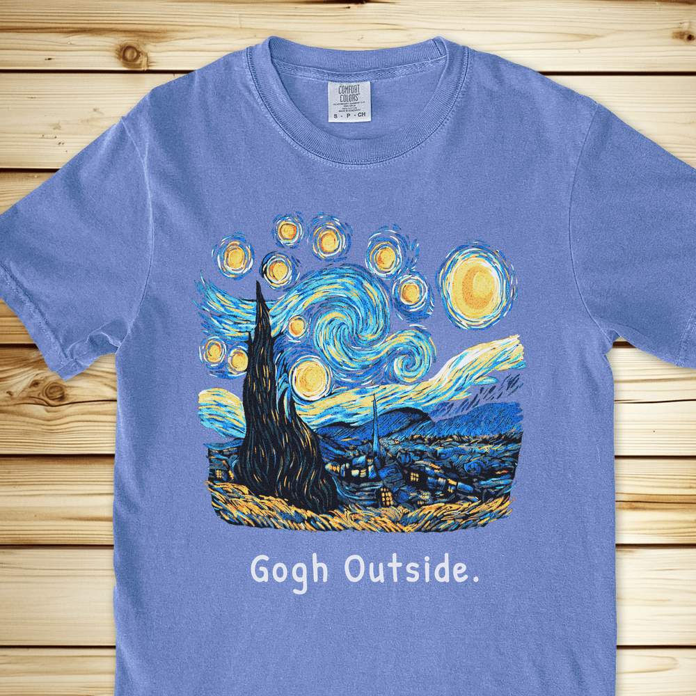 Gogh Outside Starry Night Relaxed Fit Tee