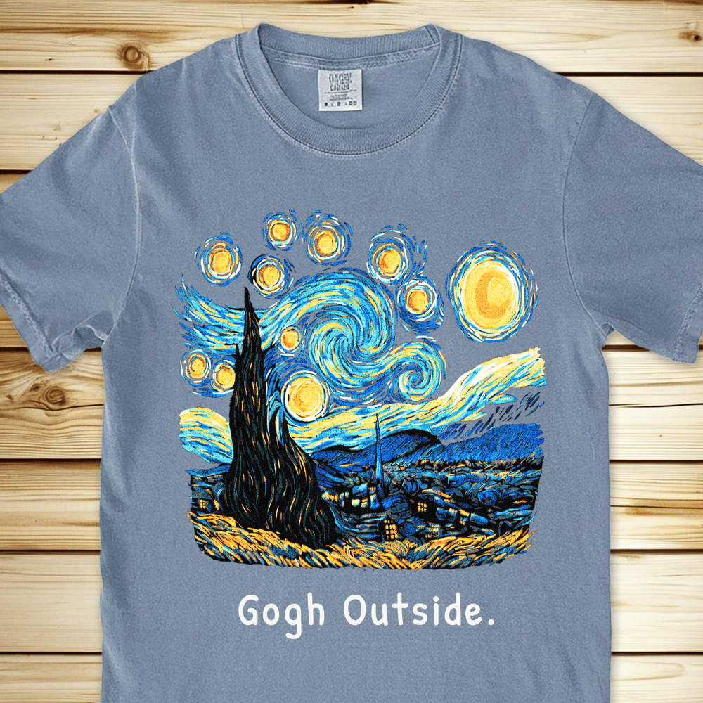 Gogh Outside Starry Night Relaxed Fit Tee - Ramblin Road