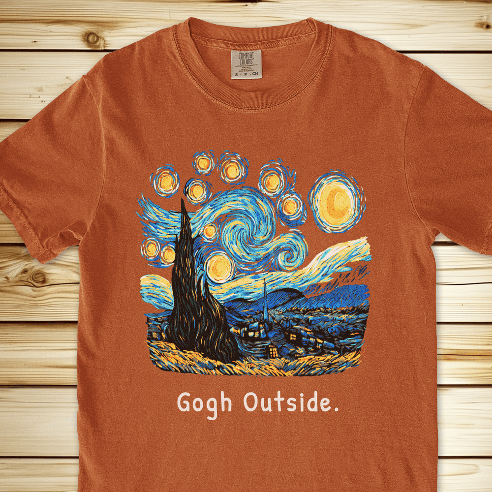 Gogh Outside Starry Night Relaxed Fit Tee