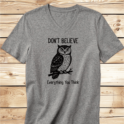 Don't Believe Everything You Think Unisex V-Neck - Ramblin Road