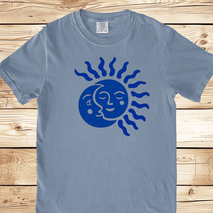 Abstract Sun and Moon Relaxed Fit Tee - Ramblin Road