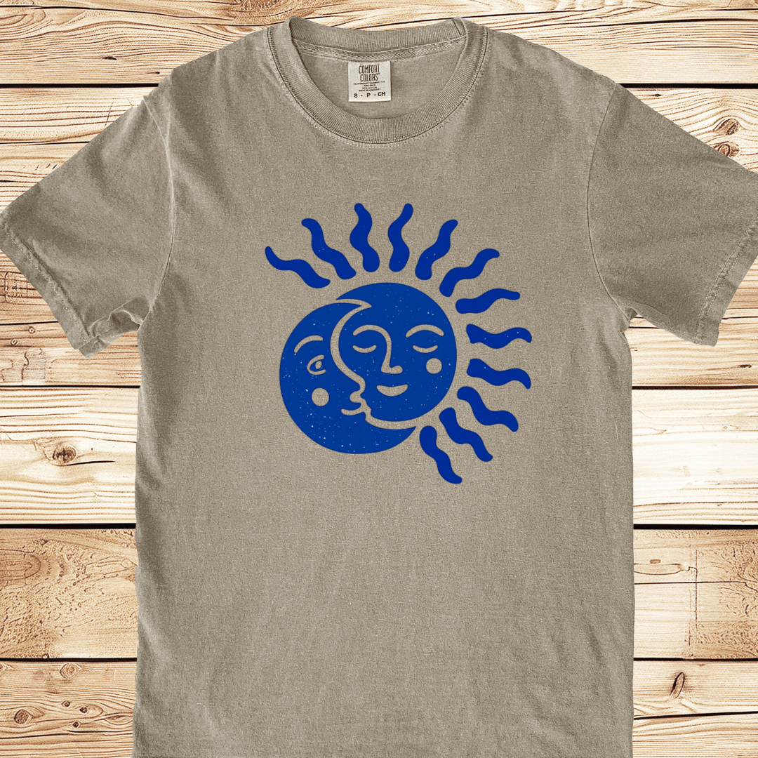 Abstract Sun and Moon Relaxed Fit Tee - Ramblin Road