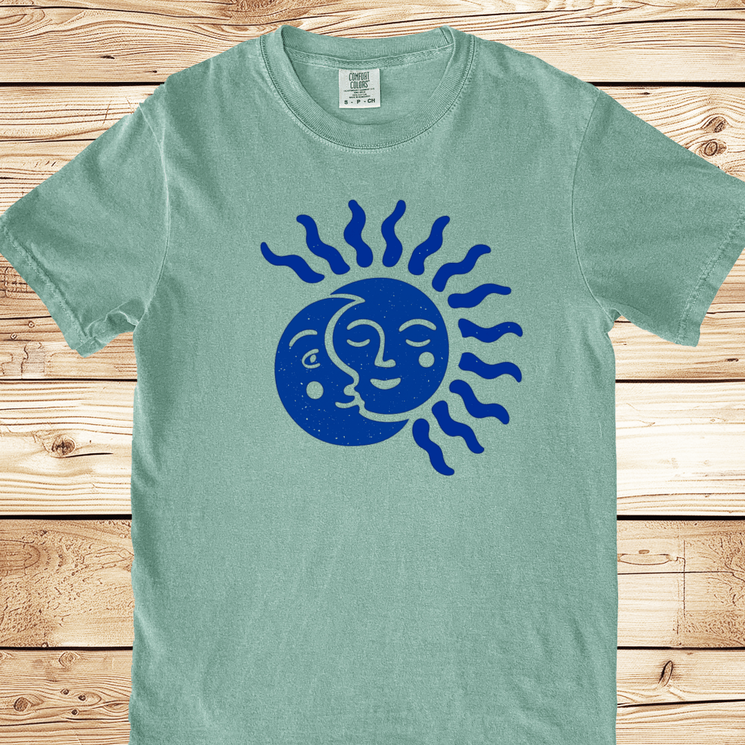 Abstract Sun and Moon Relaxed Fit Tee - Ramblin Road
