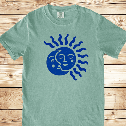 Abstract Sun and Moon Relaxed Fit Tee - Ramblin Road