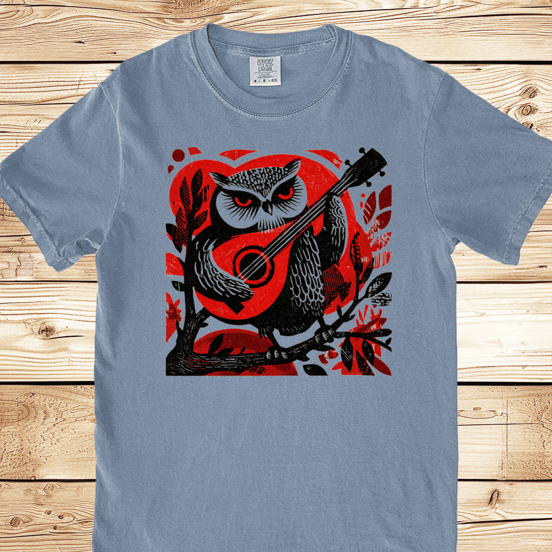 Mandolin Owl Relaxed Fit Tee - Ramblin Road