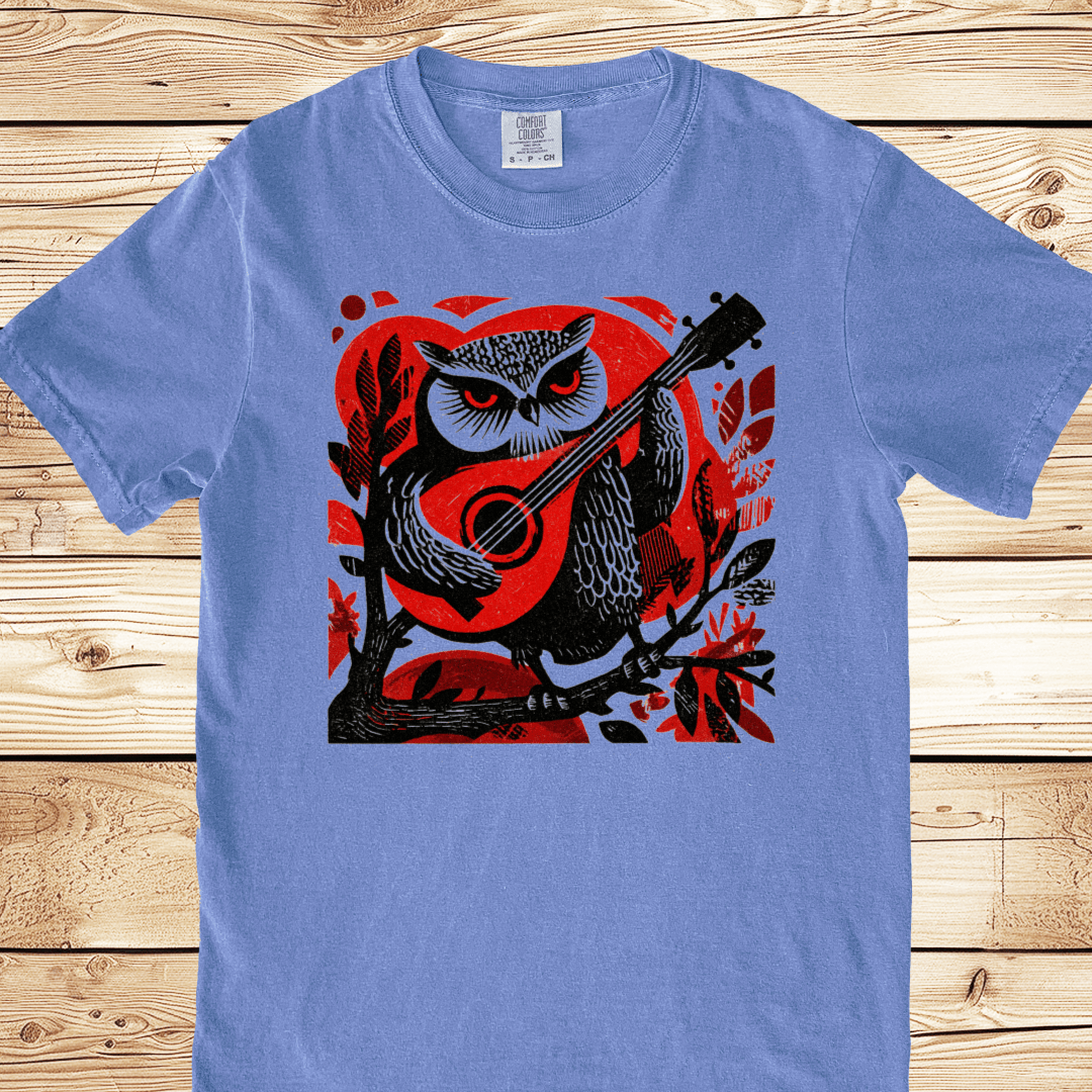 Mandolin Owl Relaxed Fit Tee - Ramblin Road