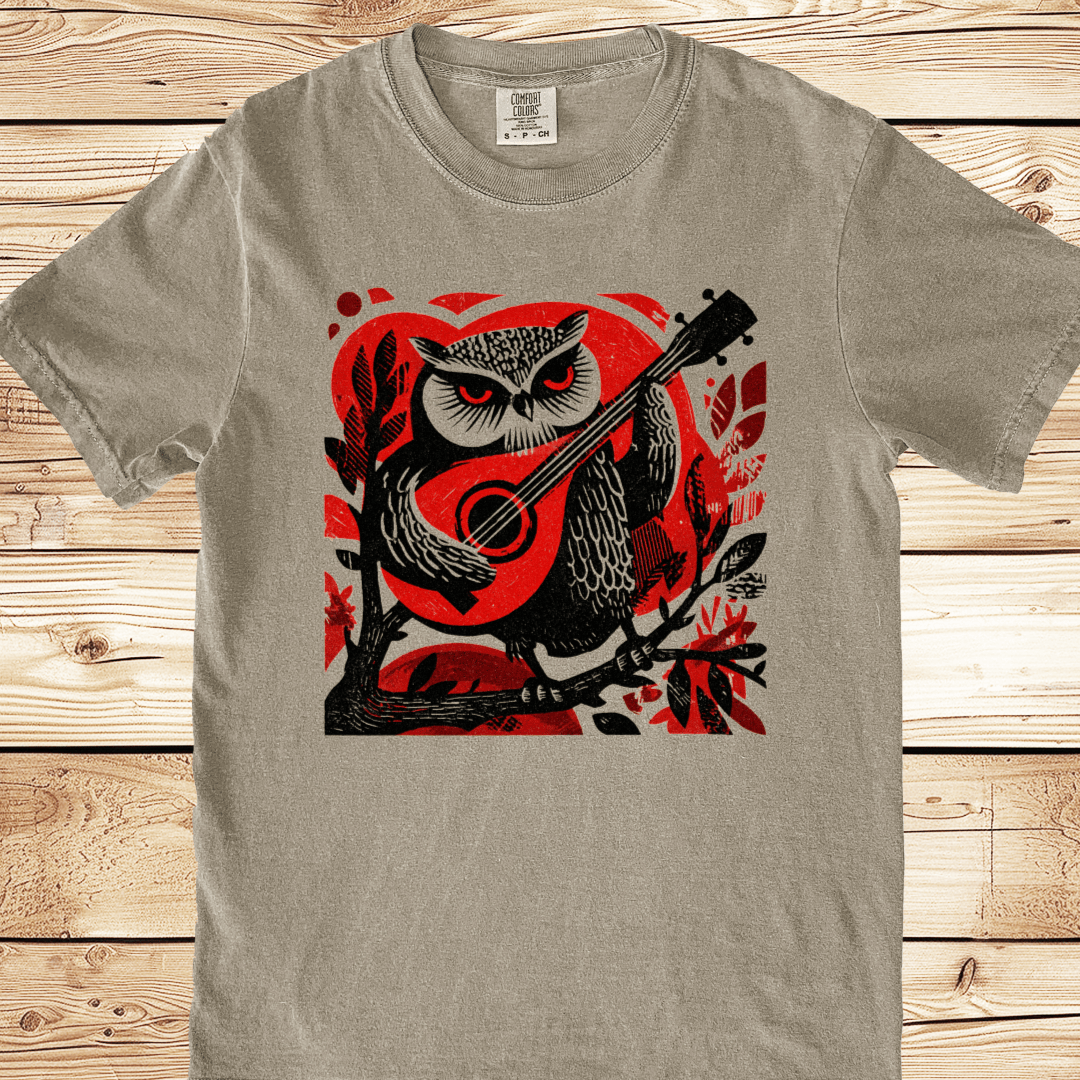Mandolin Owl Relaxed Fit Tee - Ramblin Road