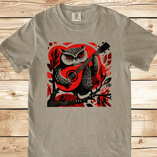 Mandolin Owl Relaxed Fit Tee - Ramblin Road