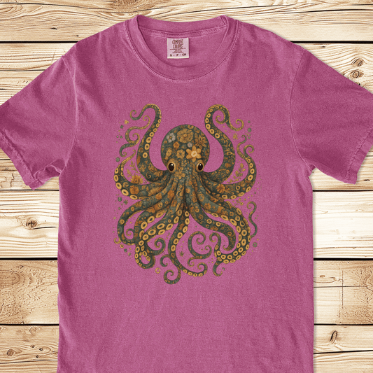 Floral Octopus Relaxed Fit Tee - Ramblin Road