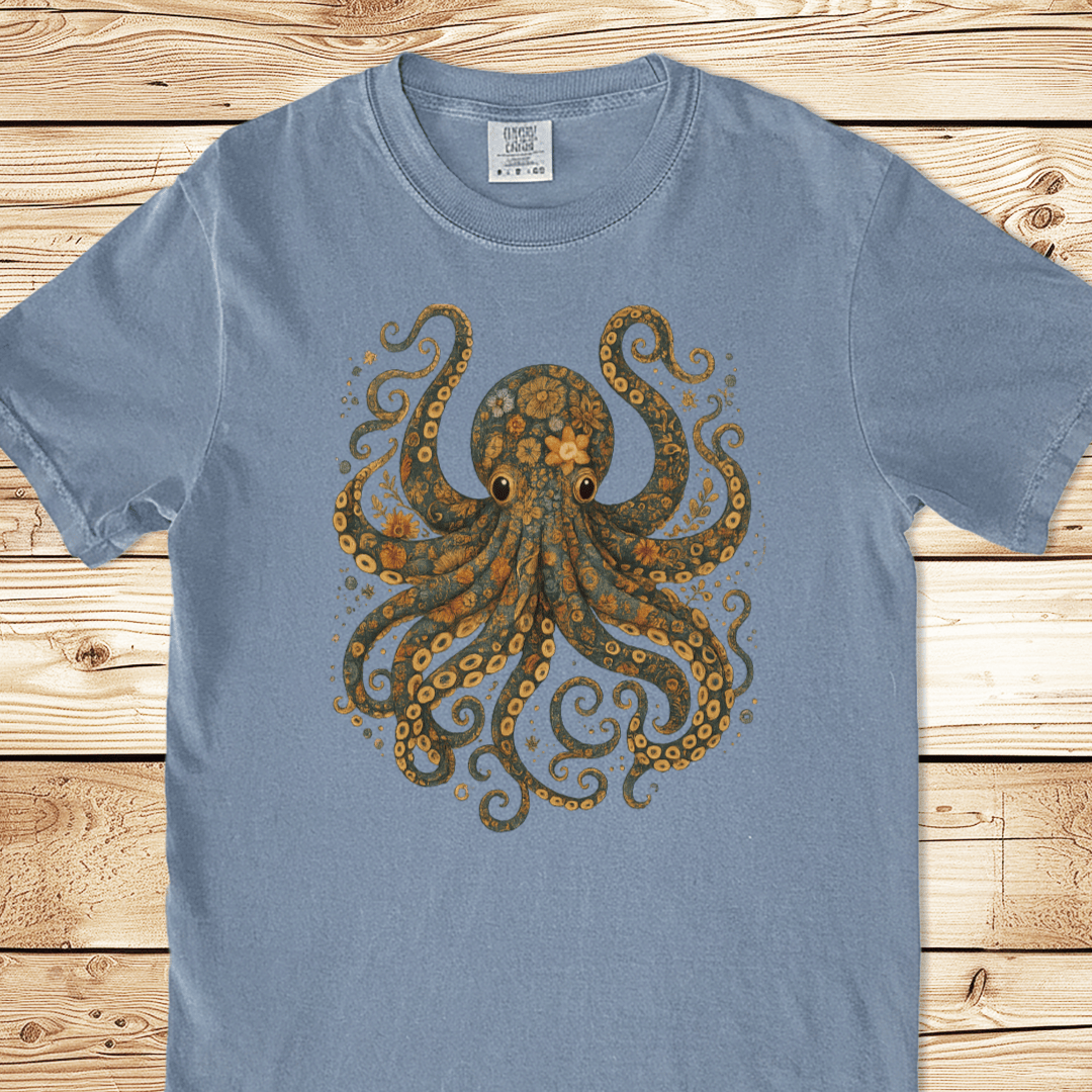 Floral Octopus Relaxed Fit Tee - Ramblin Road