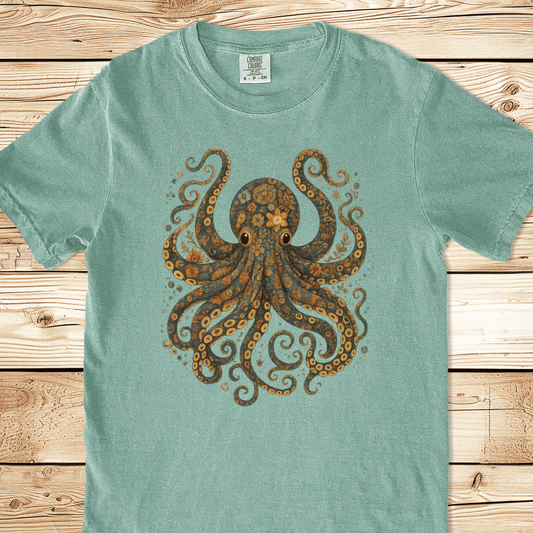 Floral Octopus Relaxed Fit Tee - Ramblin Road