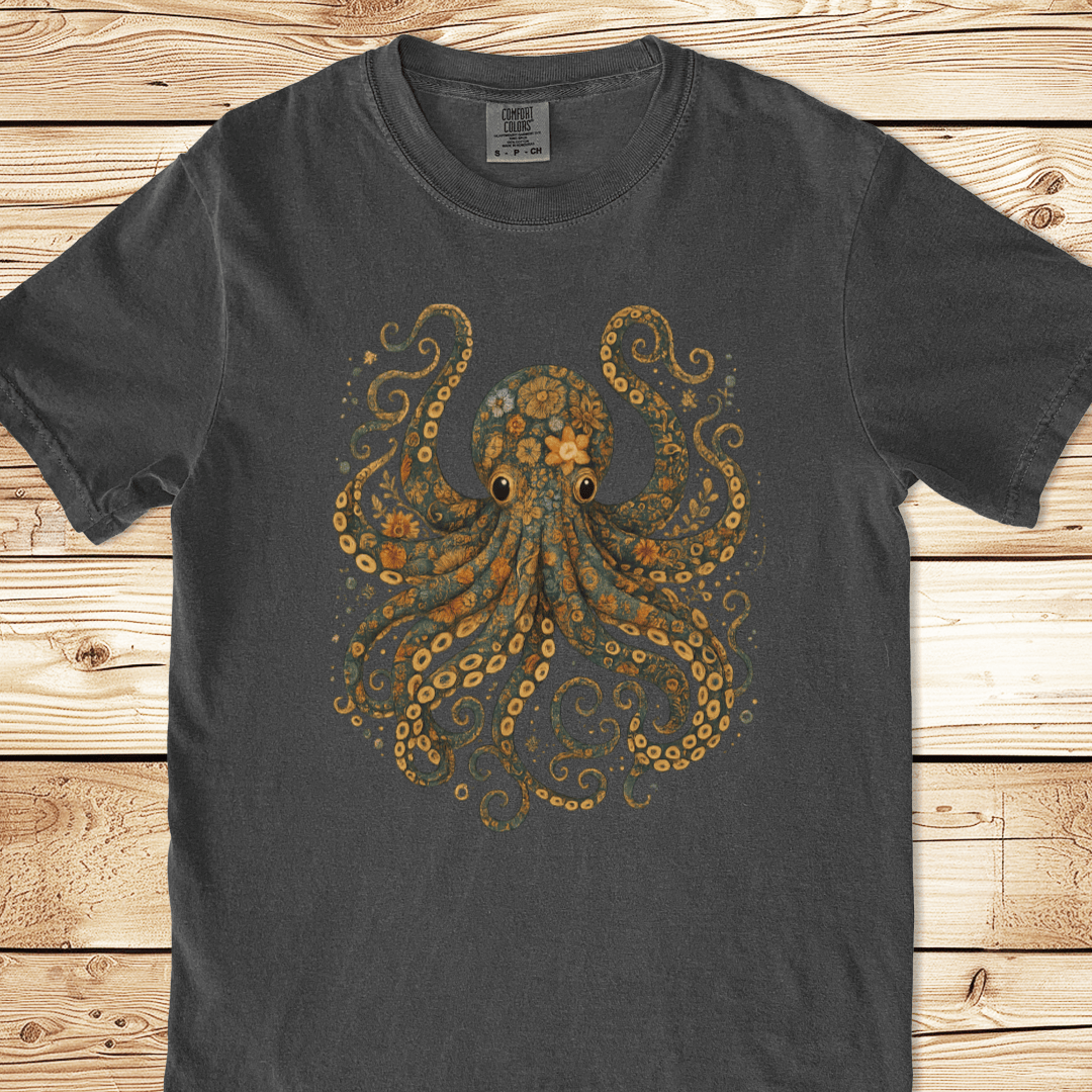 Floral Octopus Relaxed Fit Tee - Ramblin Road
