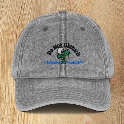 Vintage 'Do Not Disturb' Embroidered Baseball Cap