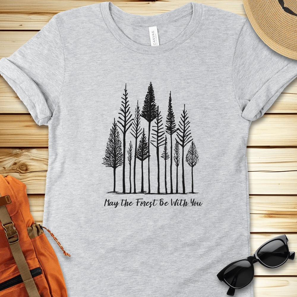1944 May The Forest Be With You Tshirt - Athletic Heather