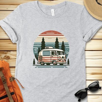 1259 Stars and Stripes Van Tshirt - Athletic Heather
