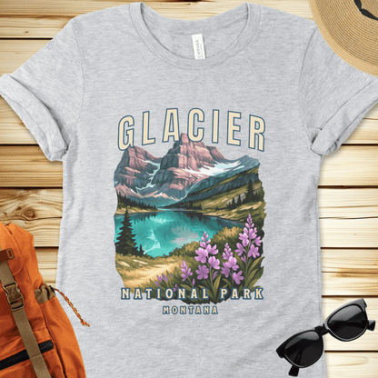 1448 Glacier National Park Tshirt - Athletic Heather