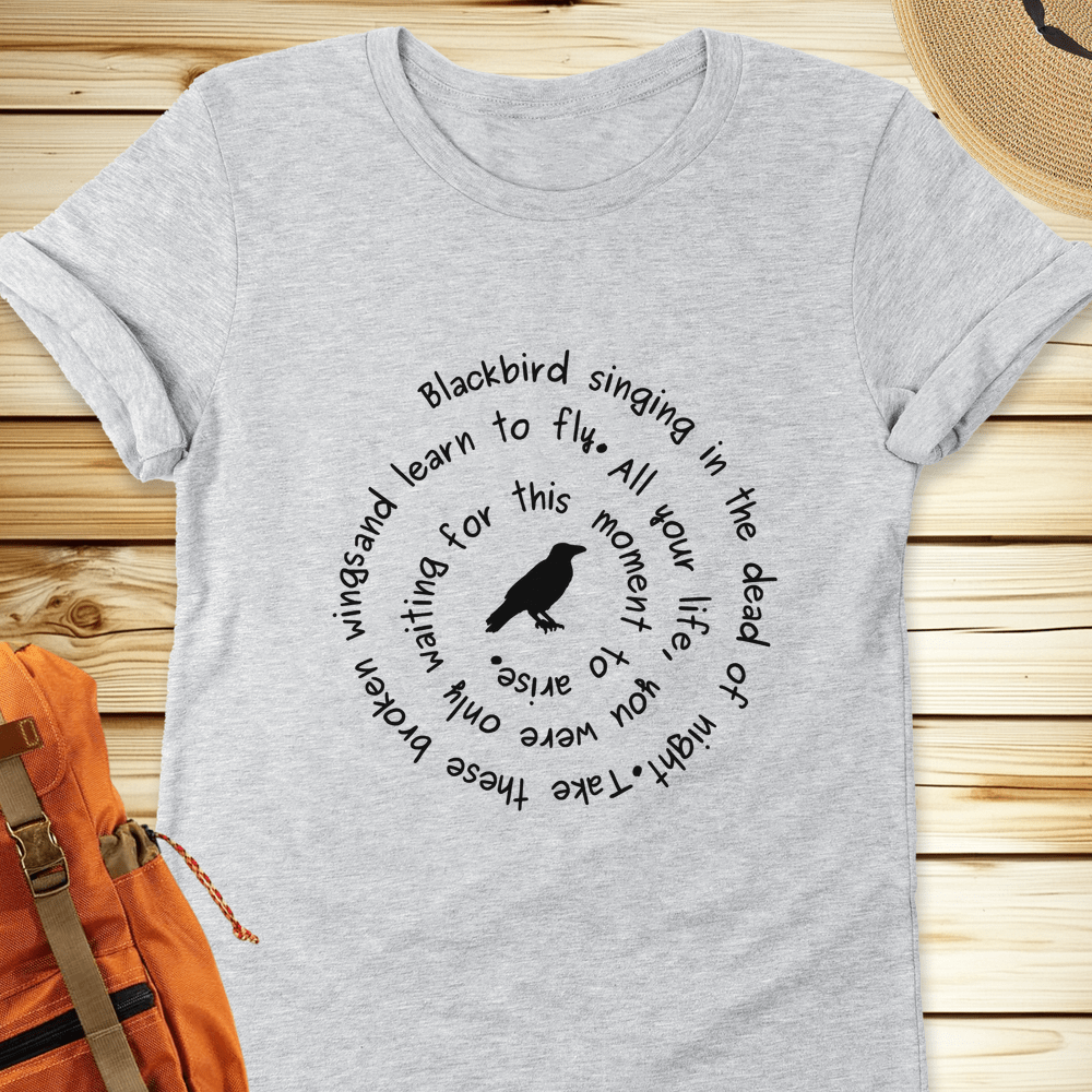 2080 Blackbird Singing Tshirt - Athletic Heather