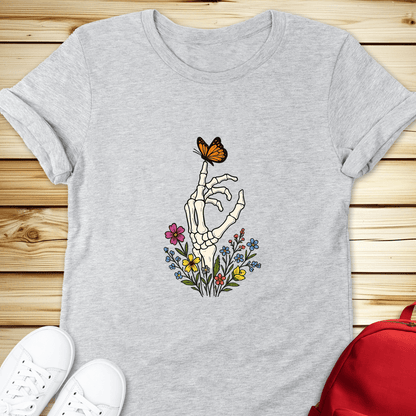 Butterfly Bones Tshirt - Athletic Heather