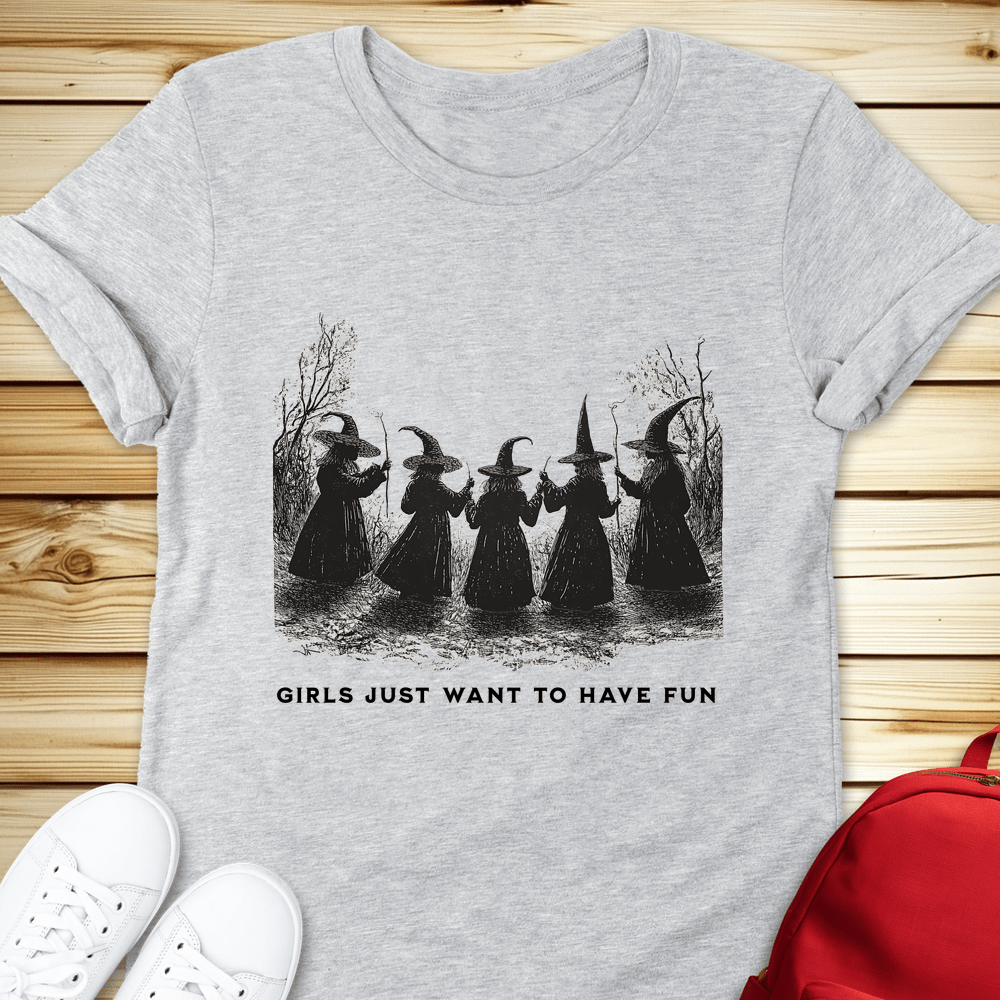 Girls Just Want To Have Fun Tshirt - Athletic Heather