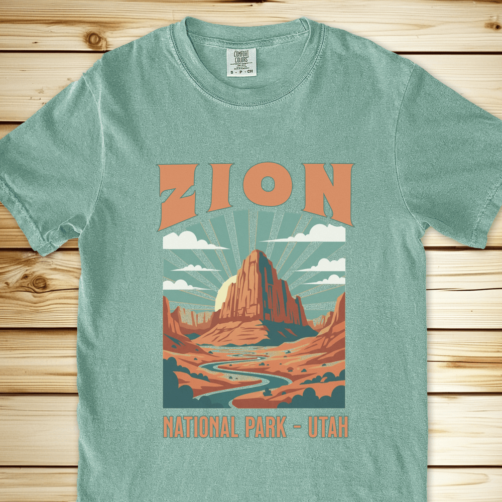 2257A Zion National Park Relaxed Fit Tee - Bay