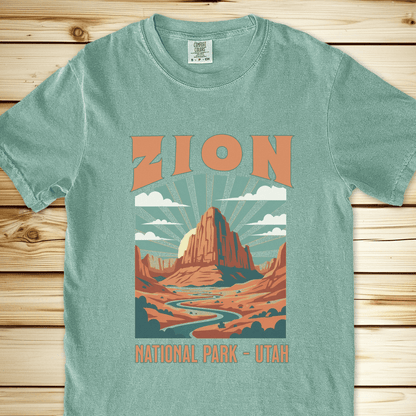 2257A Zion National Park Relaxed Fit Tee - Bay