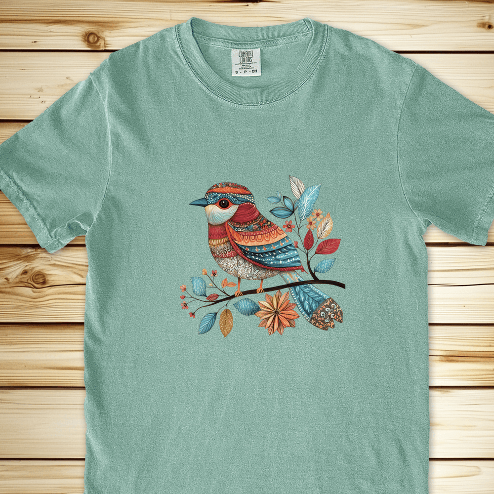 Fancy Pants Bird Relaxed Fit Tee - Bay