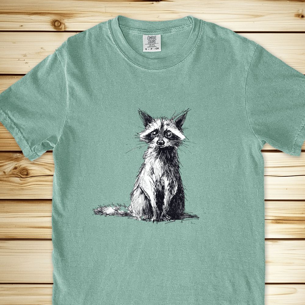 2052 Overthinking Raccoon L Relaxed Fit Tee - Bay