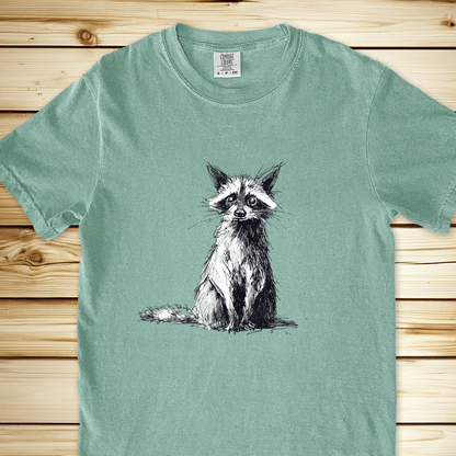 2052 Overthinking Raccoon L Relaxed Fit Tee - Bay